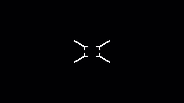 Four Corner Framing Arrows Animation Pointing Inward to Center Focus on Subject Box Area 4K Alpha Channel Overlay