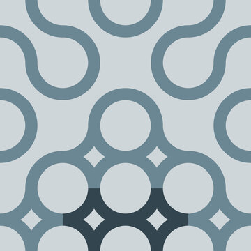 Seamless Slate Harbour Arcs Pattern - Geometric Repeating Tileable Background