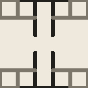 Seamless Ink on Oatmeal Greek Key Pattern - Geometric Repeating Tileable Background