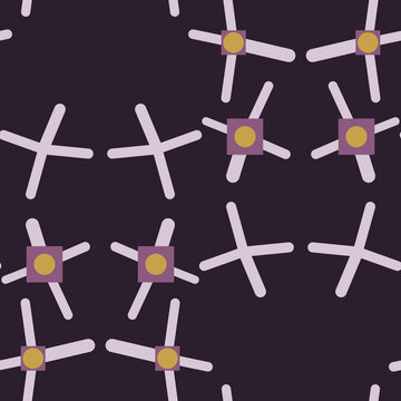 Seamless Plum Shadow Mosaic Pattern - Geometric Repeating Tileable Background