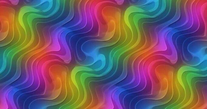 Vibrant rainbow wave pattern with psychedelic colorful swirls.