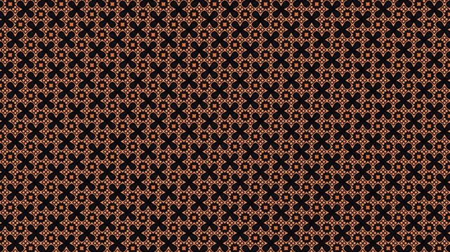 Seamless loop orange and black diagonal cross weave abstract textile pattern backdrop