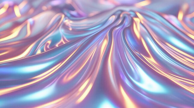 Textura de ondas fluidas hologr&aacute;ficas con colores perlados
