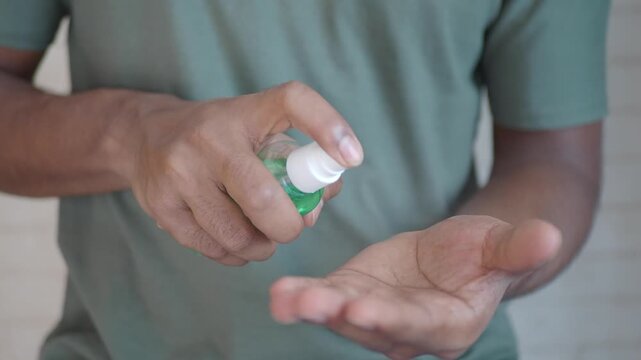 Hand sanitizing process at home