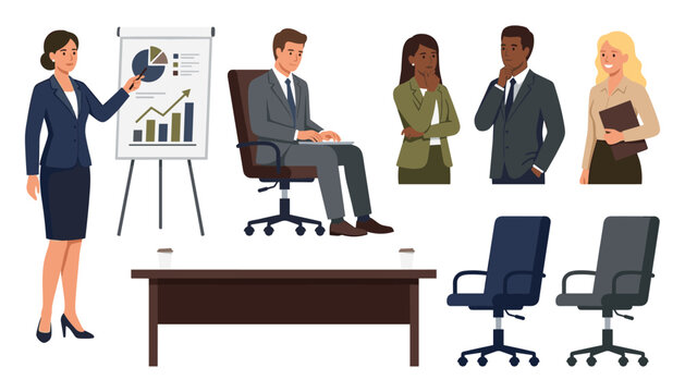 Professional Occupations and Career Character Set with Firefighter Builder Doctor Photographer Chef Artist Police Officer Pilot Businesswoman and Barista Avatars