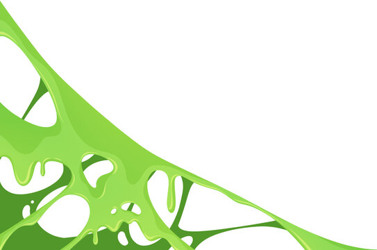 Neon Green Slime Frame Background for Halloween Spooky Graphic Design