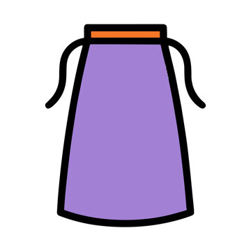Purple bag with orange top and black handles
