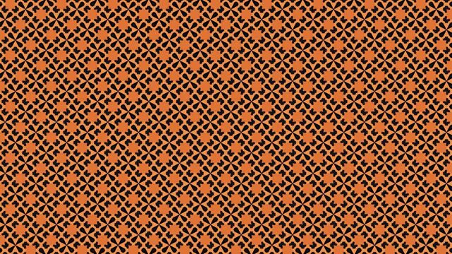 Orange and black geometric cross weave diagonal abstract pattern seamless loop background