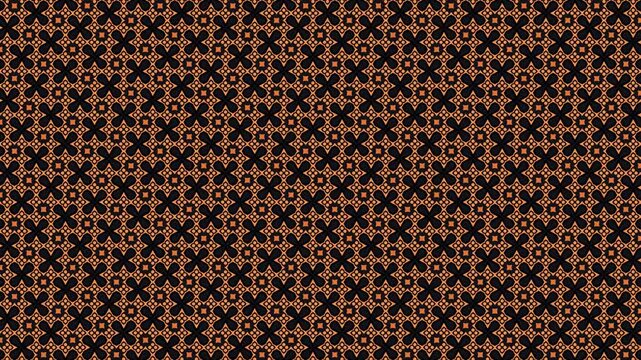 Seamless loop orange and black diagonal cross weave abstract textile pattern backdrop