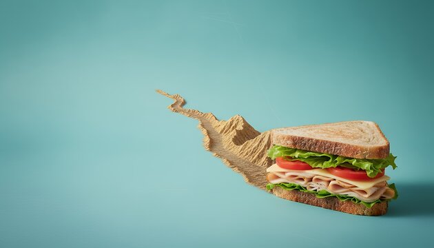パンの風景へ続くサンドイッチ