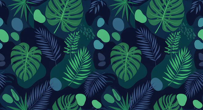 seamless pattern with leaves