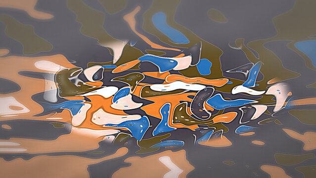 Abstract organic shapes composition