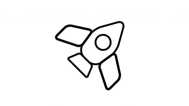 Launch Success Rocket Ship Animated Icon For Business Growth Concepts And Startup Themes On White