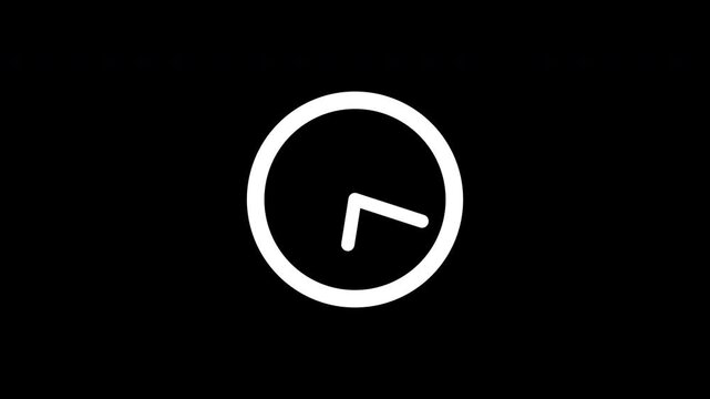 Modern Time Clock Animated Icon For User Interface Design Element