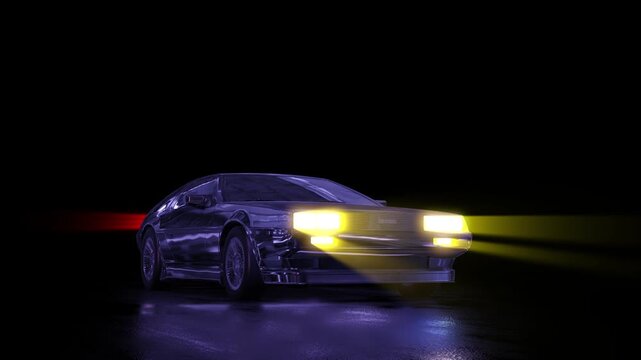 Digital side car video animation showing abstract smooth flowing motion