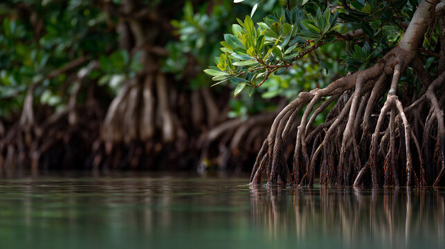Mangrove Roots Water Coastal