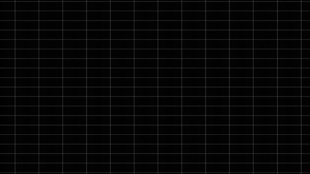 Abstract black background and white grid background animation. Grid Background Horizontal Loop Animation left, dark grid pattern background moving.