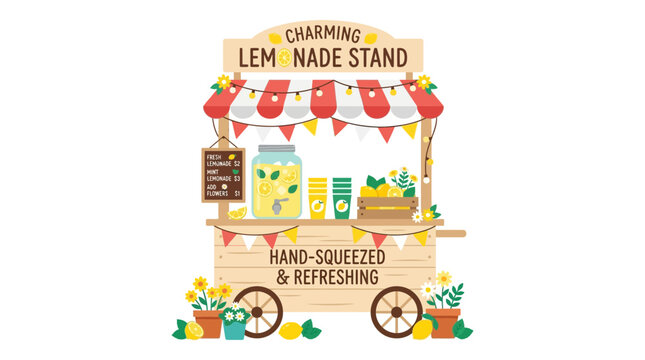 Lemonade stand illustration