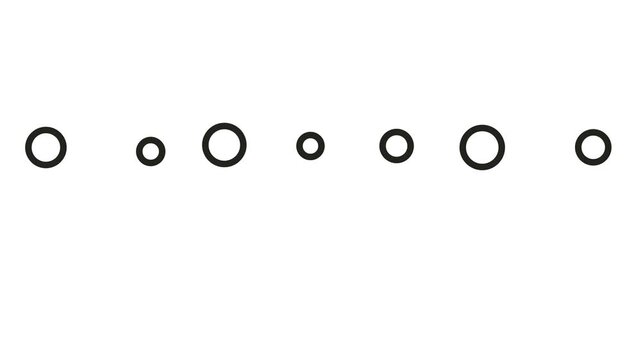 On the screen, circles stand in a horizontal, uneven row and tremble with flashing lightning.