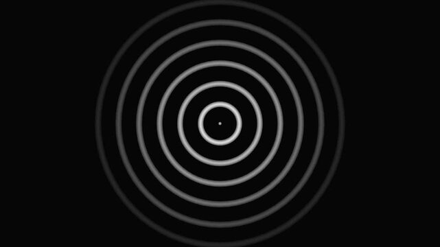 Abstract neon circle radio waves looping background. Radio wave signal, radar concept. Radio waves seamless animation background video with alpha chanel.4k video