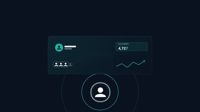 Follower Ripple Activation UI Concept for Social Media Analytics and Growth