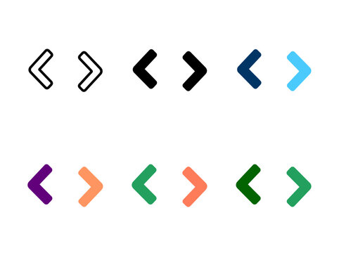 Coding brackets symbol icon set for programming with brackets programming development software developer language