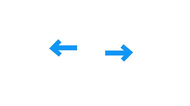 Left right swap and transfer arrow concept isolated on white background HD Video,