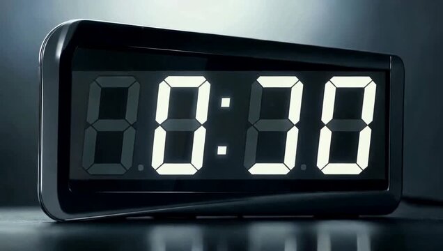 Broken Analog Clock Flickering Glitch Time Distortion Close Up