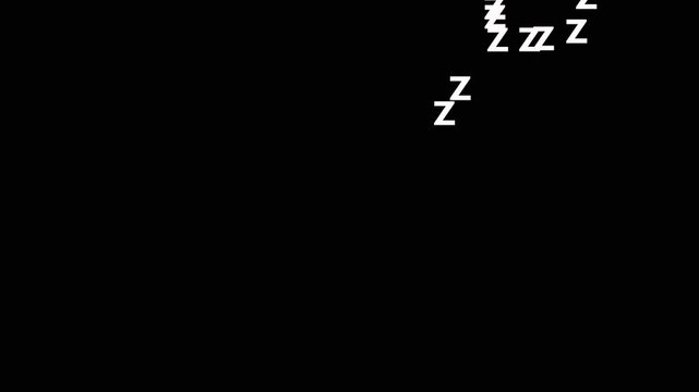 Vector ZZZ sleeping sign for application and website interface ZZZ lettering vector icon representing sleep mode or exhaustion HD Video,