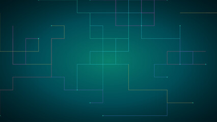Fototapeta premium Abstract digital network background with glowing lines and nodes