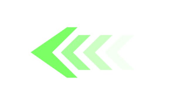 Animated traffic directional arrows sign. Left arrow for road direction. Flashing direction indicators