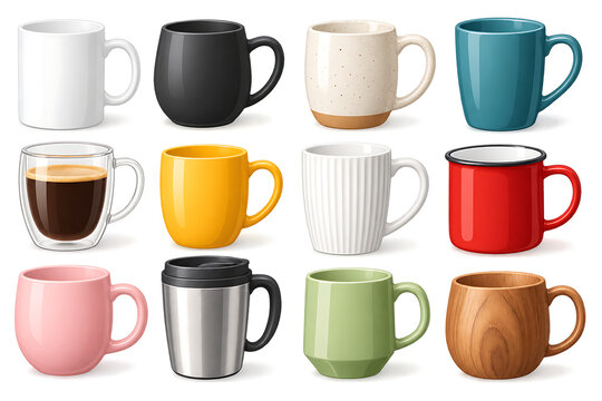 colorful coffee mug collection, coffee mugs, coffee cups, mug collection, colorful mugs, ceramic mugs, coffee cup collection, kitchenware, drinkware, tableware, ceramic cups, assorted mugs, vibrant co
