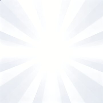 Light Rays Bursting from Central Bright Area On White Background