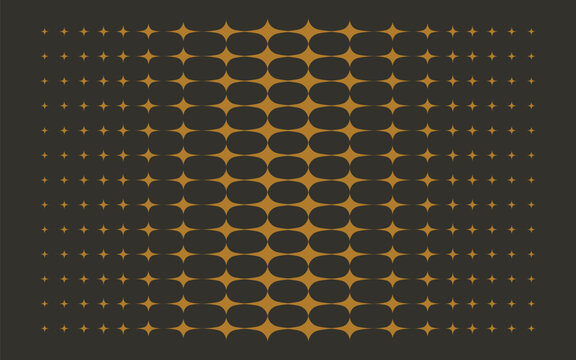 gold sparkle shape halftone pattern vector