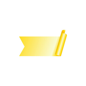 gold ribbon vector illustration for discount labels, special prices, sales, price reduction, product titles, special prices, shopping, highlights, exhibitions, decorations, stickers, stamps, price sti