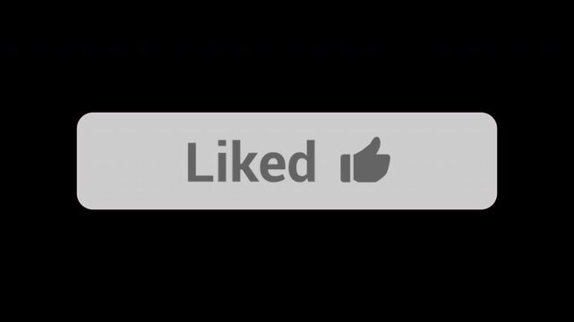 Liked Button with Thumbs Up Social Media Animation