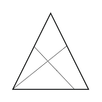 Triangle with dashed lines