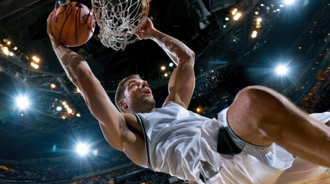 Pro Basketball Player Delivers Slam Dunk