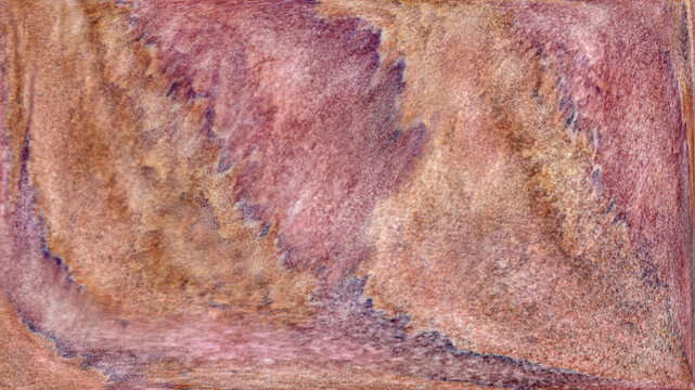 Warm natural stone texture with organic brown and purple sandstone layer pattern background