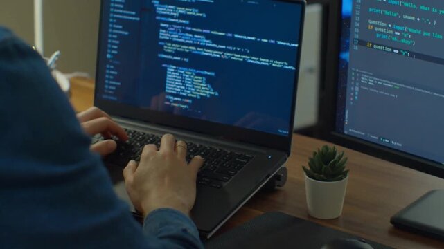 Professional Coder Working On HTML Programming And Web Development Project