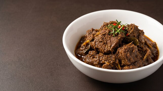 Malaysian Beef Rendang &mdash; Spicy Slow-Cooked Coconut Curry &mdash; AI-Generated Image
📝 Description