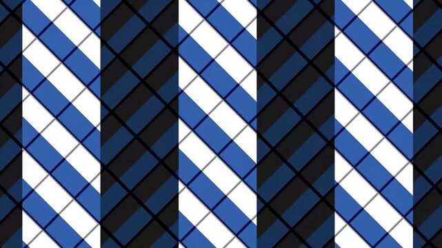 Dynamic geometric plaid pattern transition animation