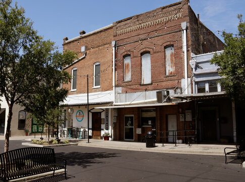 Winnsboro TX - July 20, 2025: Historic Buildings Located in Downtown Winnsboro, TX