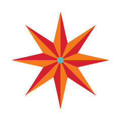 Fototapeta premium Geometric starburst with blue center