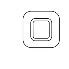 Obraz premium Concentric Rounded Squares Outline