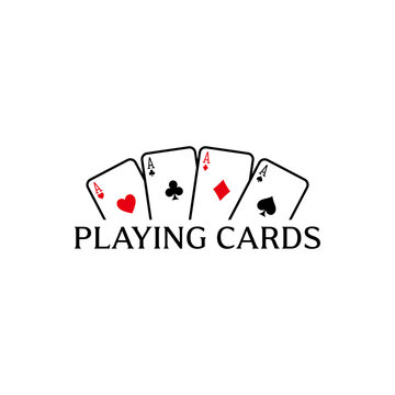 playing card poker logo vector