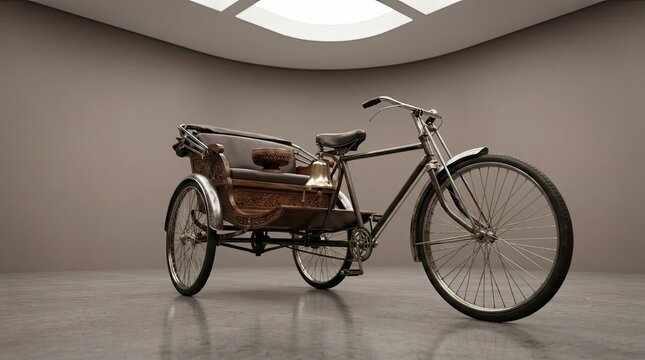 Vintage rickshaw trishaw bicycle