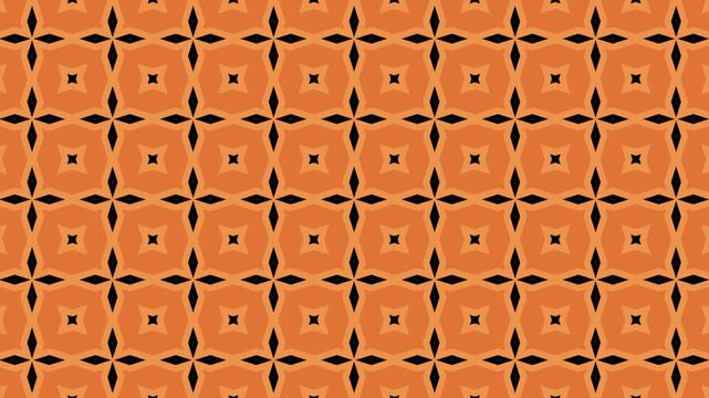 Abstract geometric orange tile seamless loop pattern background design
