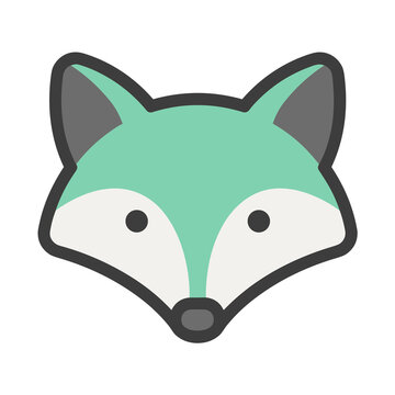 Cute fox face illustration