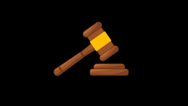 Judge Icon Animation with transparent background. Full HD. 4K